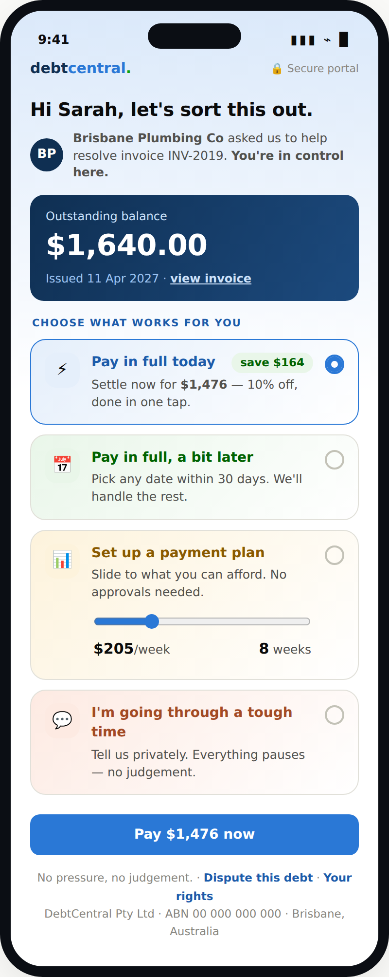 Customer portal concept